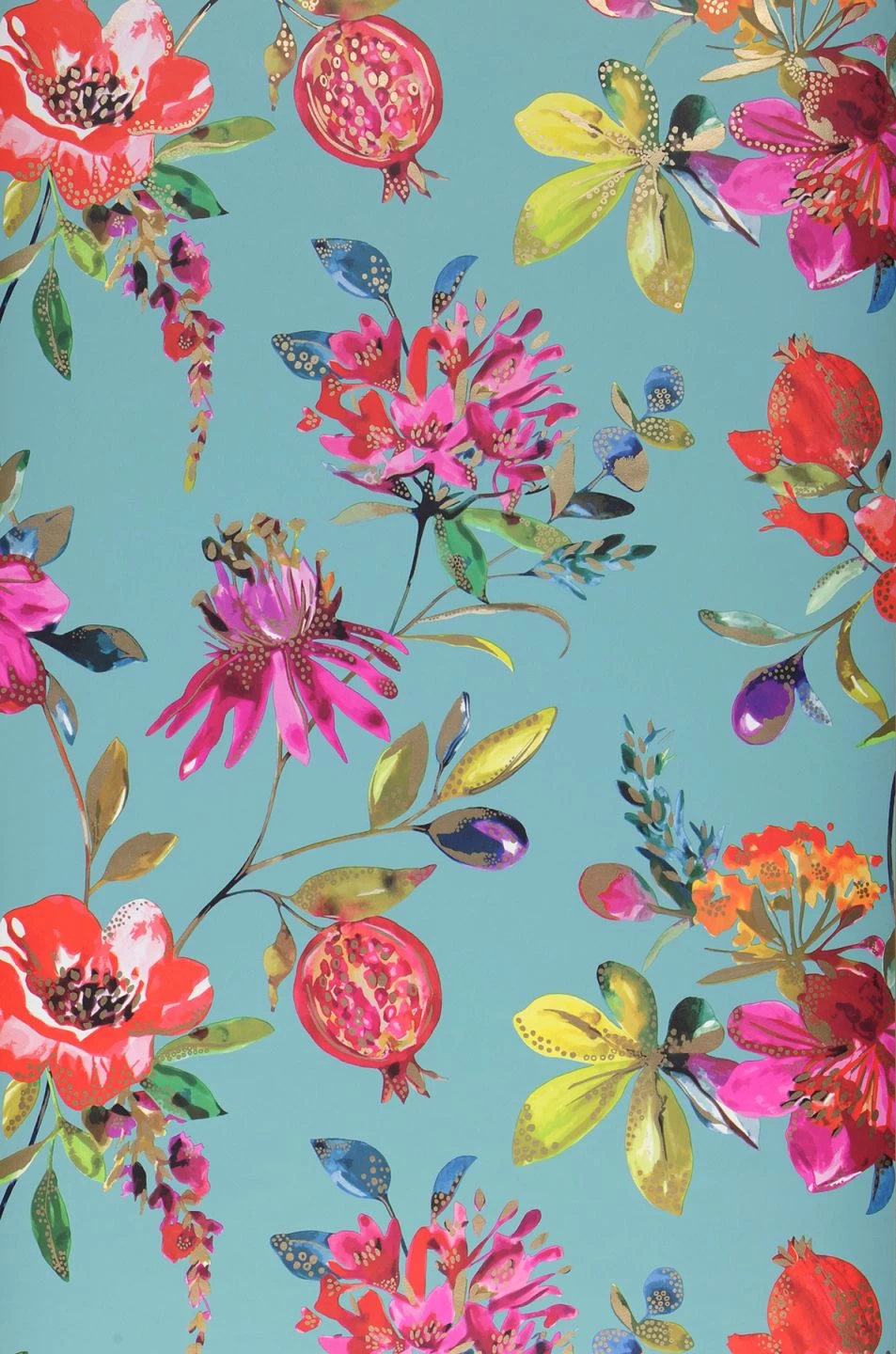 Tapete Candice Pastelltürkis 2 Tapete Candice Pastelltürkis – Bild 2