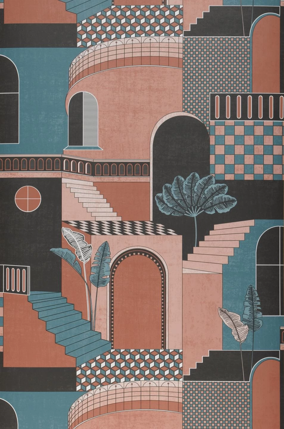 Tapete Verney Türkisblau 2 Tapete Verney Türkisblau – Bild 2