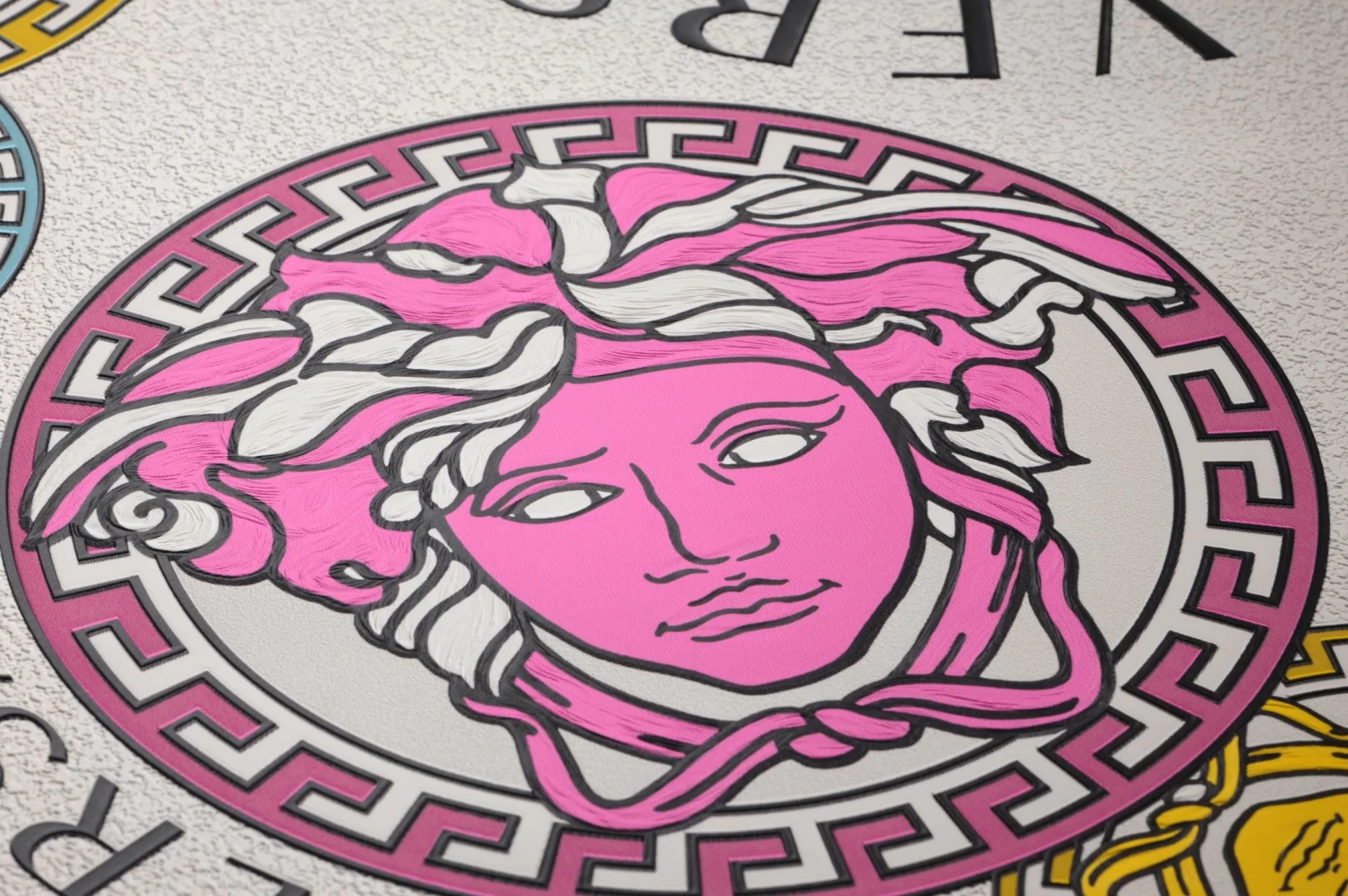 Versace Tapete Medusa Bunt 3 Versace Tapete Medusa Bunt – Bild 3