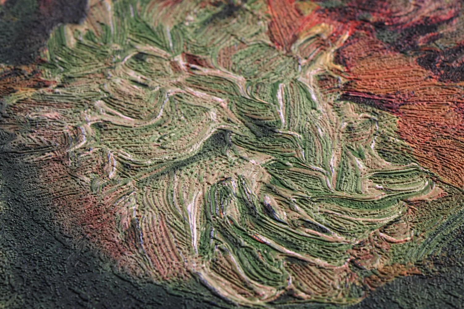 Tapete VanGogh Peonies Dunkelgrün 2 Tapete VanGogh Peonies Dunkelgrün – Bild 2