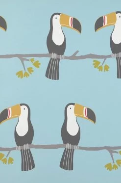 Tapete Croaking Roommate Pastelltürkis