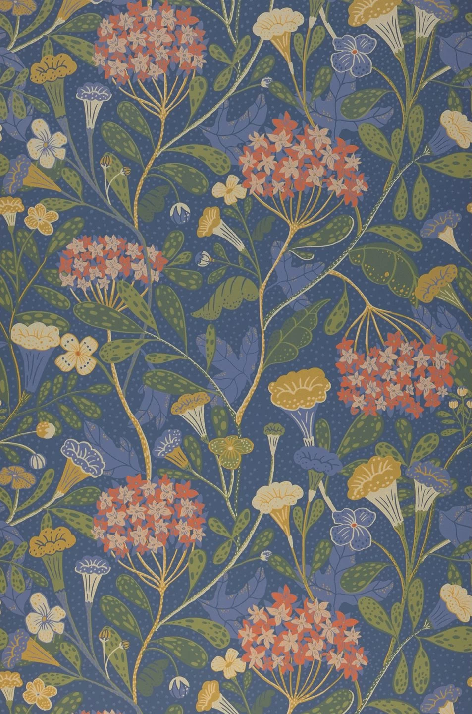 Tapete Flowery Blaugrau 1 Tapete Flowery Blaugrau