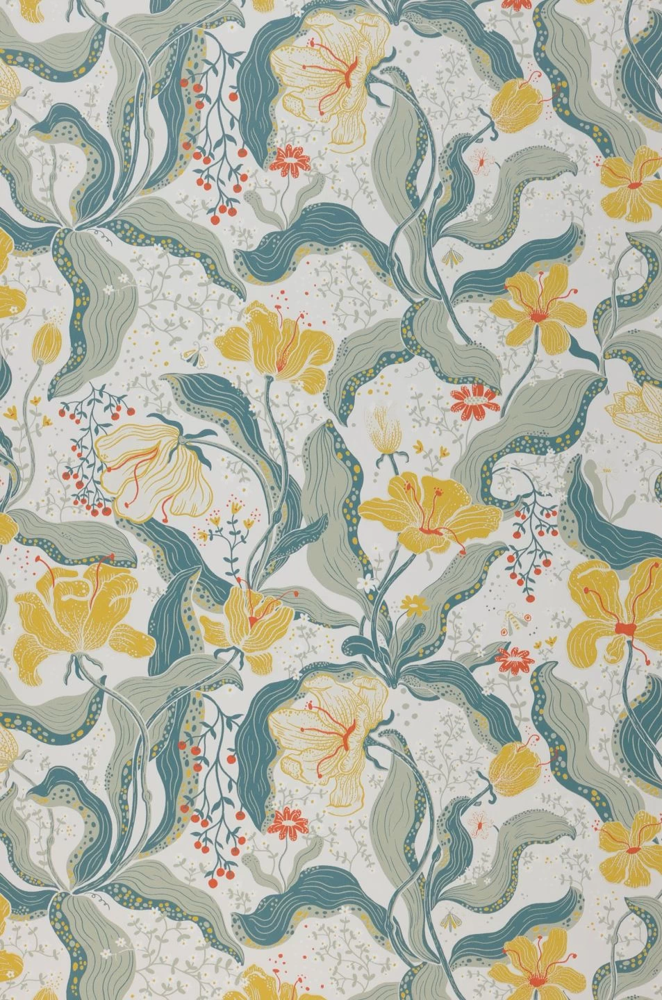 Tapete Edvin Zitronengelb 2 Tapete Edvin Zitronengelb – Bild 2