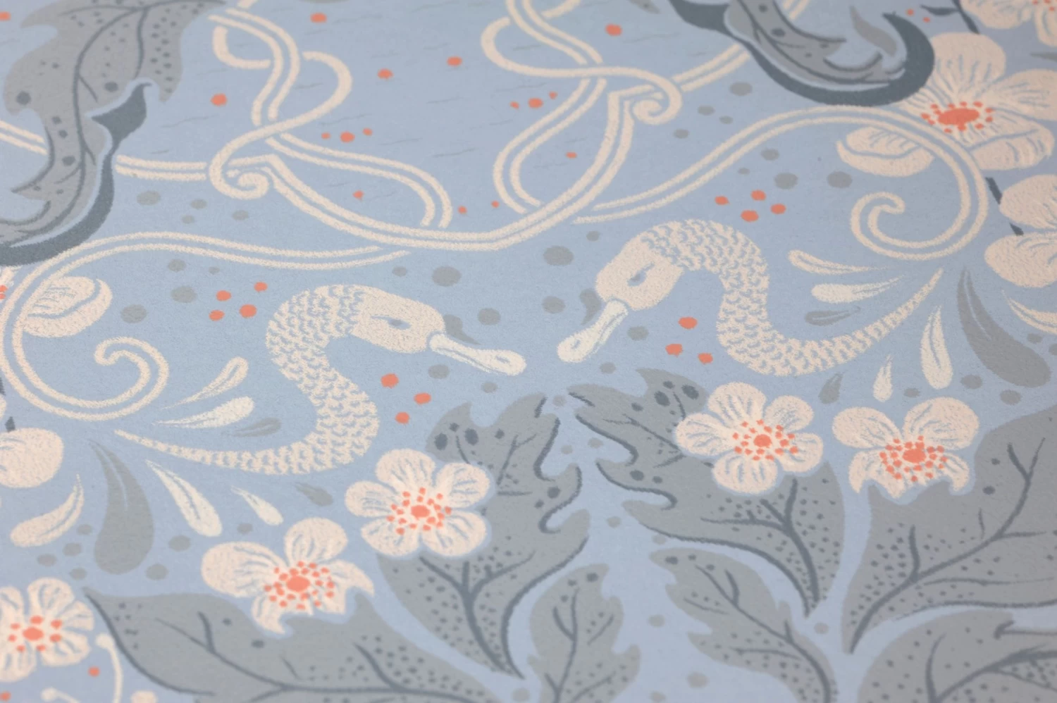 Tapete Lauri Hellblaugrau 2 Tapete Lauri Hellblaugrau – Bild 2