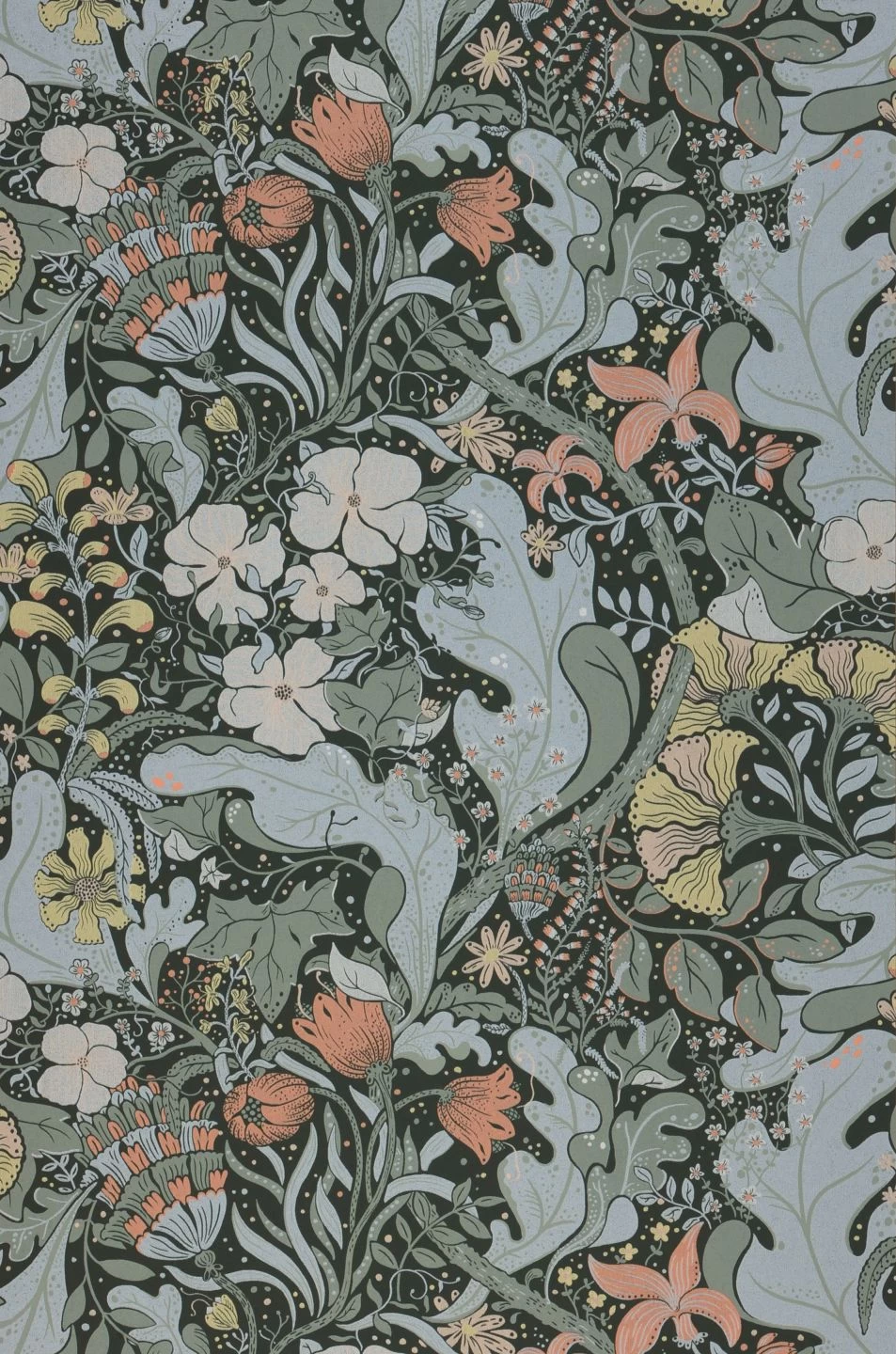 Tapete Aleksandra Dunkelgrün 1 Tapete Aleksandra Dunkelgrün