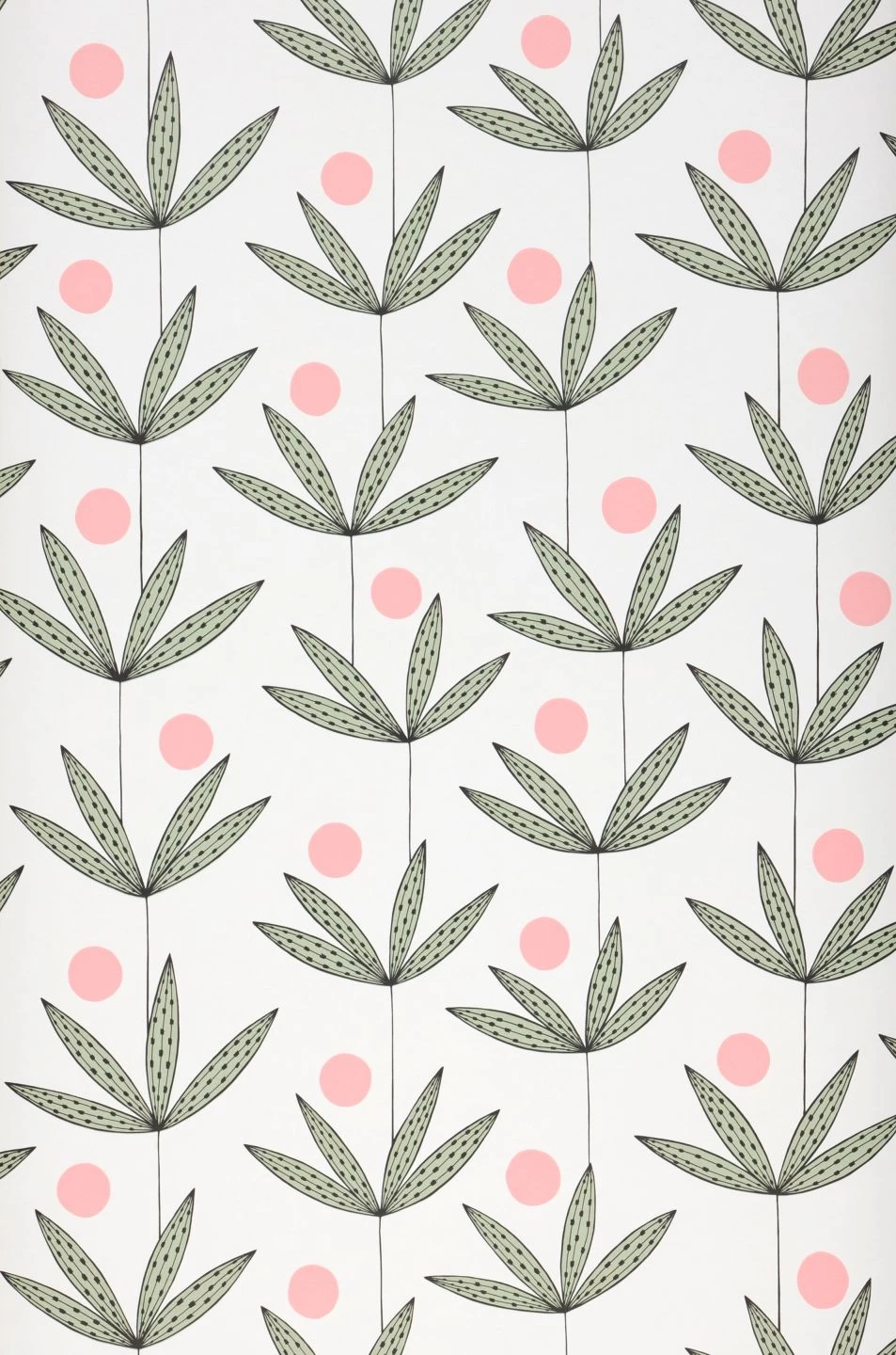 Tapete Palm Tree Weiss 2 Tapete Palm Tree Weiss – Bild 2