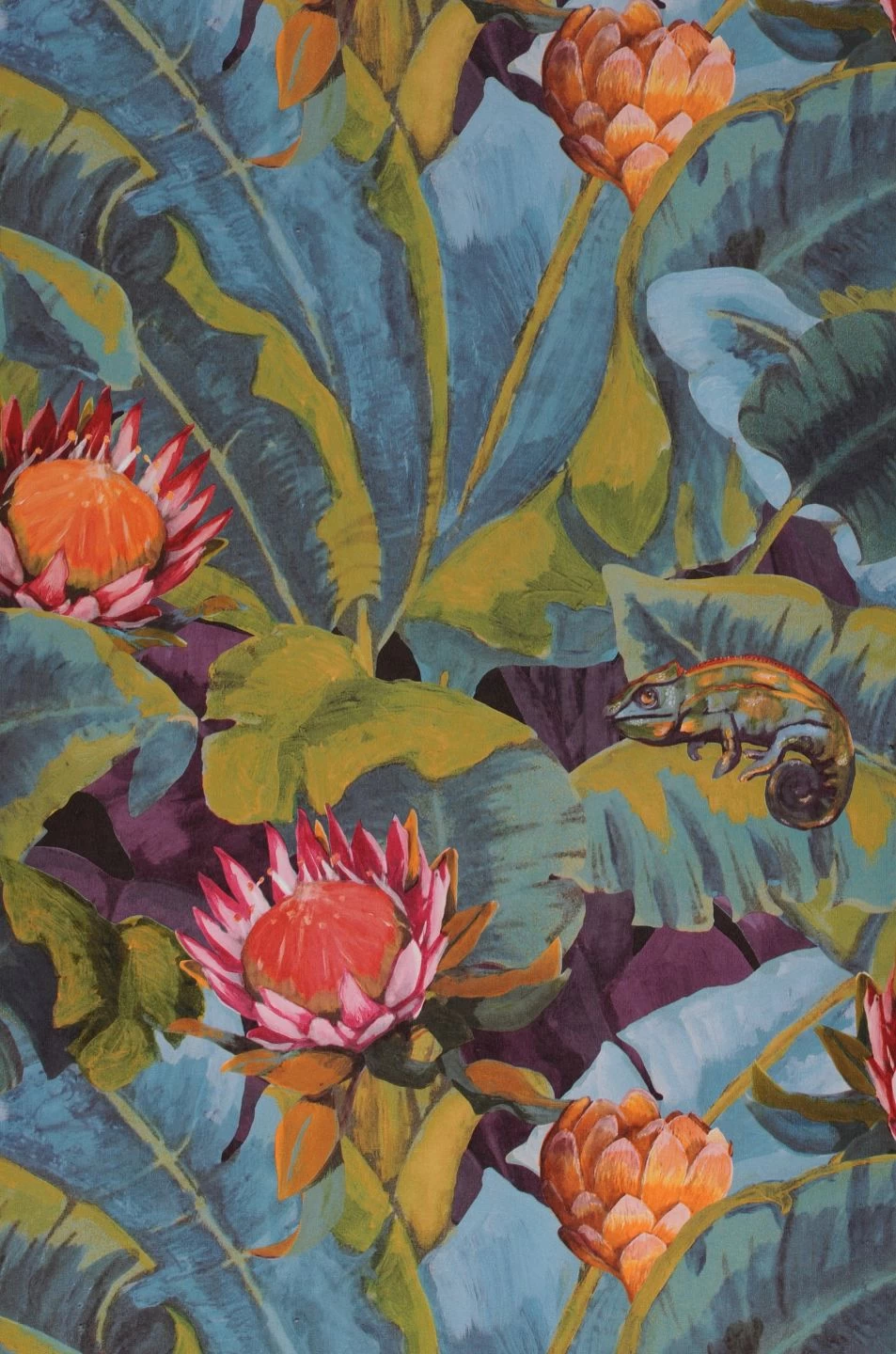 Tapete Martinique Türkisblau 2 Tapete Martinique Türkisblau – Bild 2