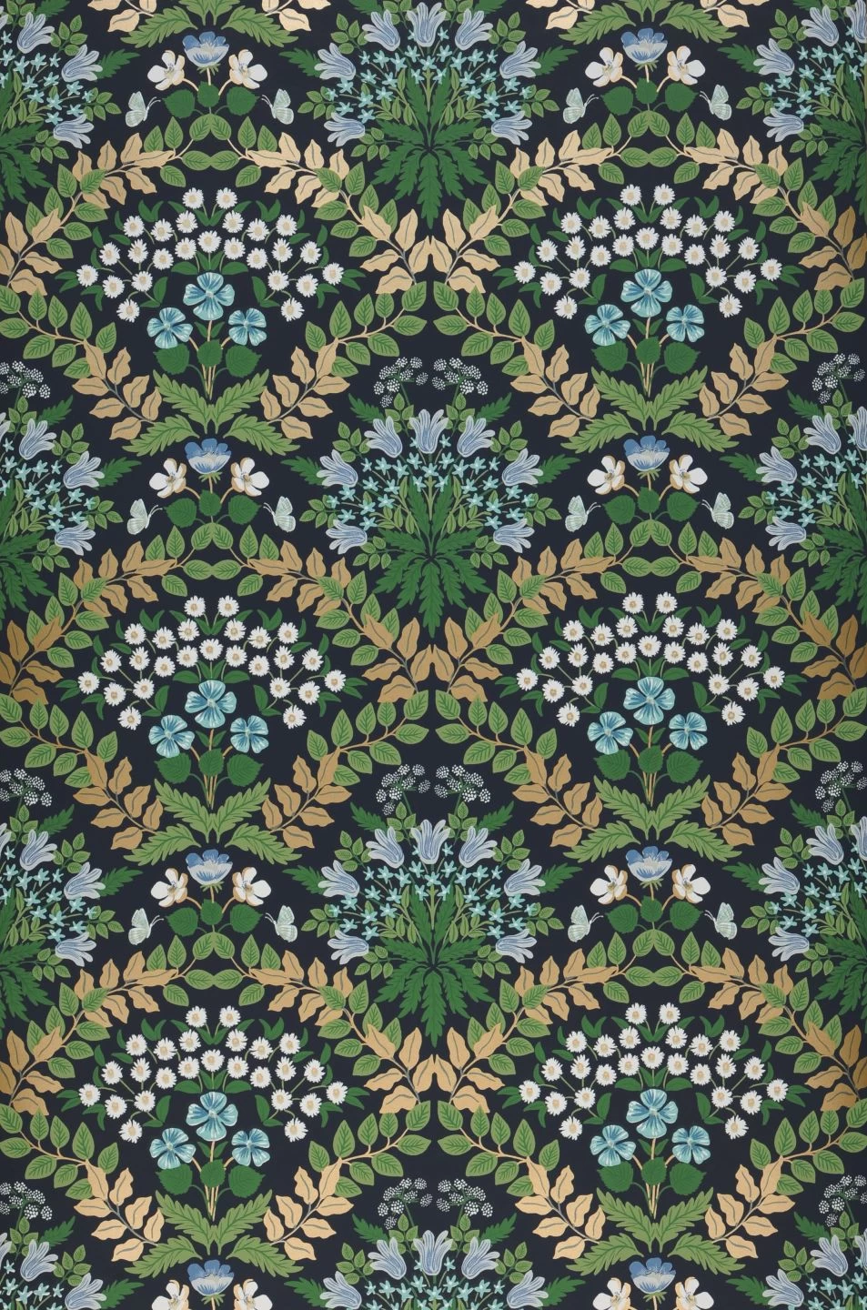 Tapete Bramble Stahlblau 1 Tapete Bramble Stahlblau