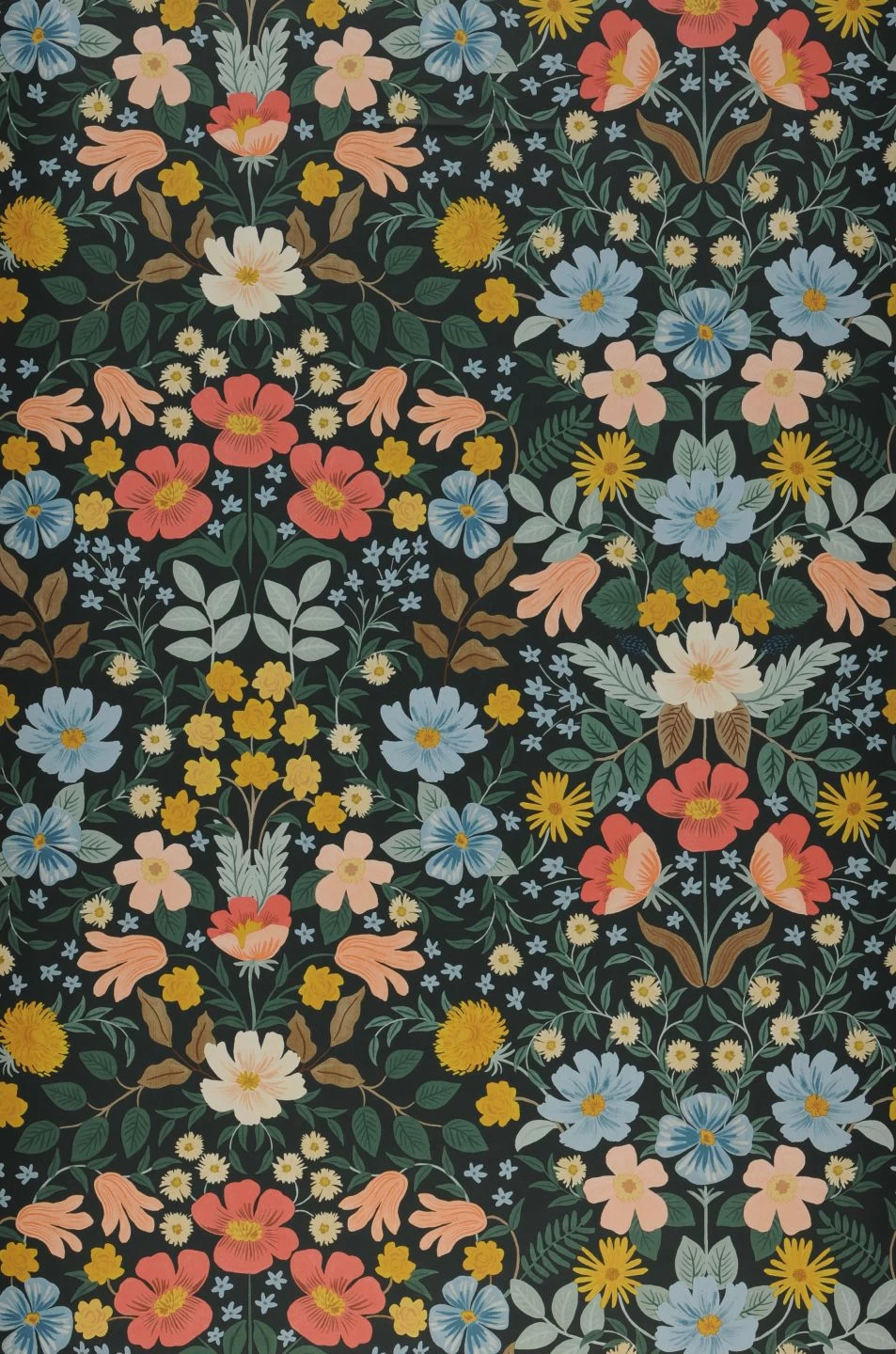 Selbstklebende Tapete Bramble Gardens Schwarzgrün 2 Selbstklebende Tapete Bramble Gardens Schwarzgrün – Bild 2