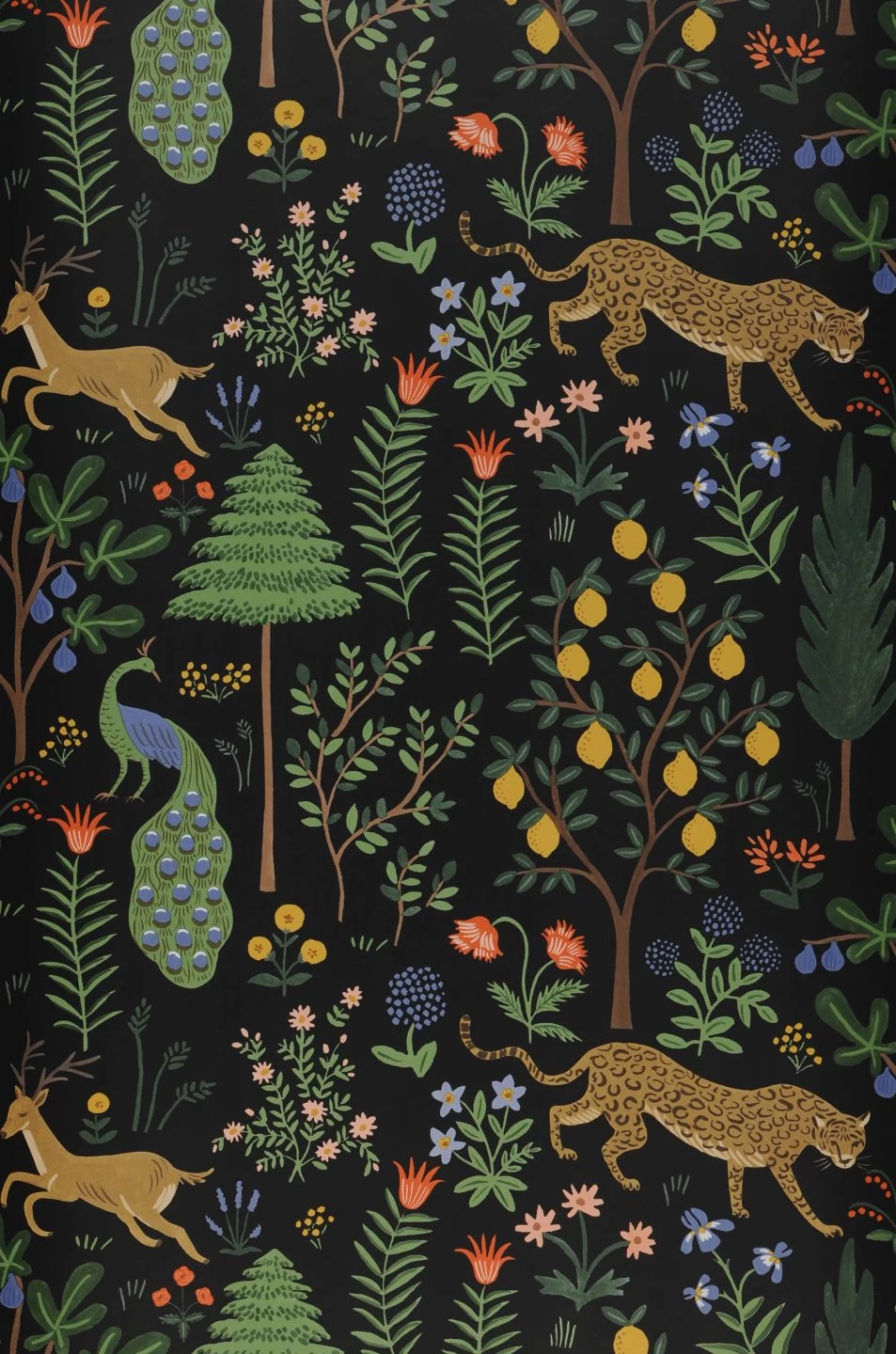 Selbstklebende Tapete Menagerie Schwarz 1 Selbstklebende Tapete Menagerie Schwarz