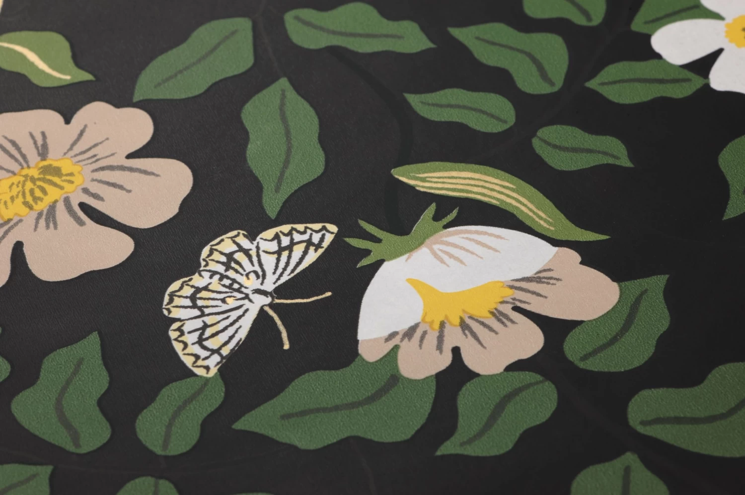 Selbstklebende Tapete Primrose Field Schwarz 2 Selbstklebende Tapete Primrose Field Schwarz – Bild 2