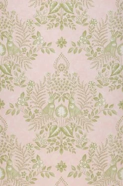 Selbstklebende Tapete Cottontail Toile Blassrosa