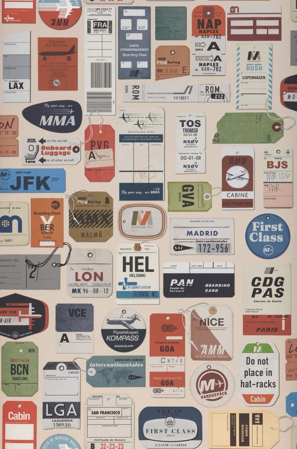 Tapete Vintage Air Travel Eierschale 2 Tapete Vintage Air Travel Eierschale – Bild 2