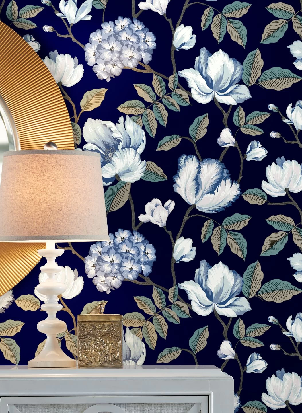 Tapete Alba Dunkelblau 1 Tapete Alba Dunkelblau