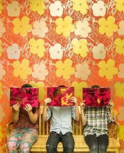 Tapete Andy Warhol - Flowers Lachsorange