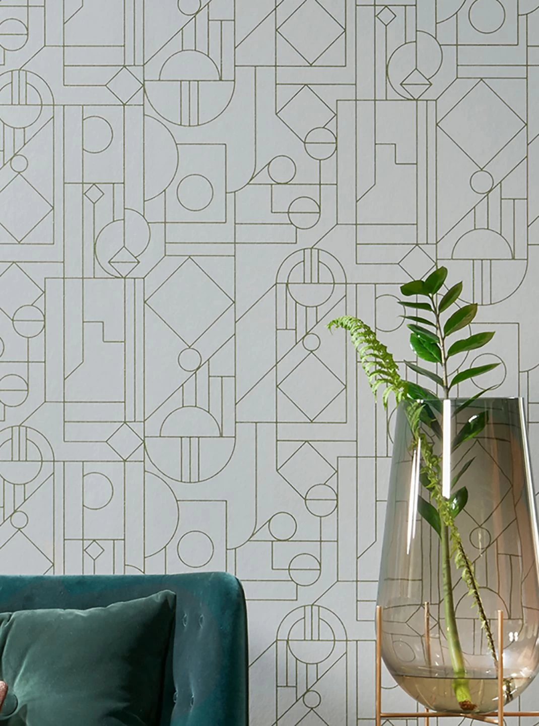 Tapete Arisa Perlgrün 1 Tapete Arisa Perlgrün