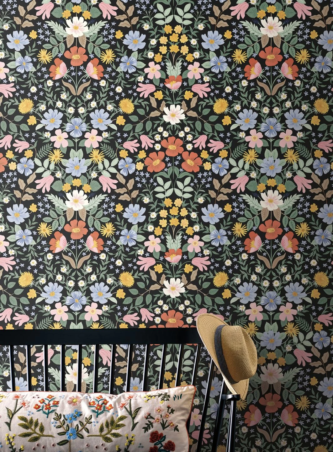 Selbstklebende Tapete Bramble Gardens Schwarzgrün 3 Selbstklebende Tapete Bramble Gardens Schwarzgrün – Bild 3