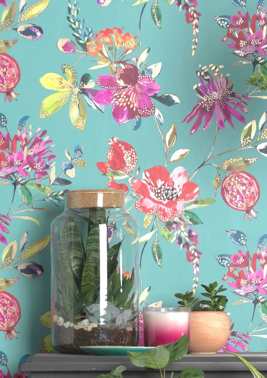 Tapete Candice Pastelltürkis 1 Tapete Candice Pastelltürkis