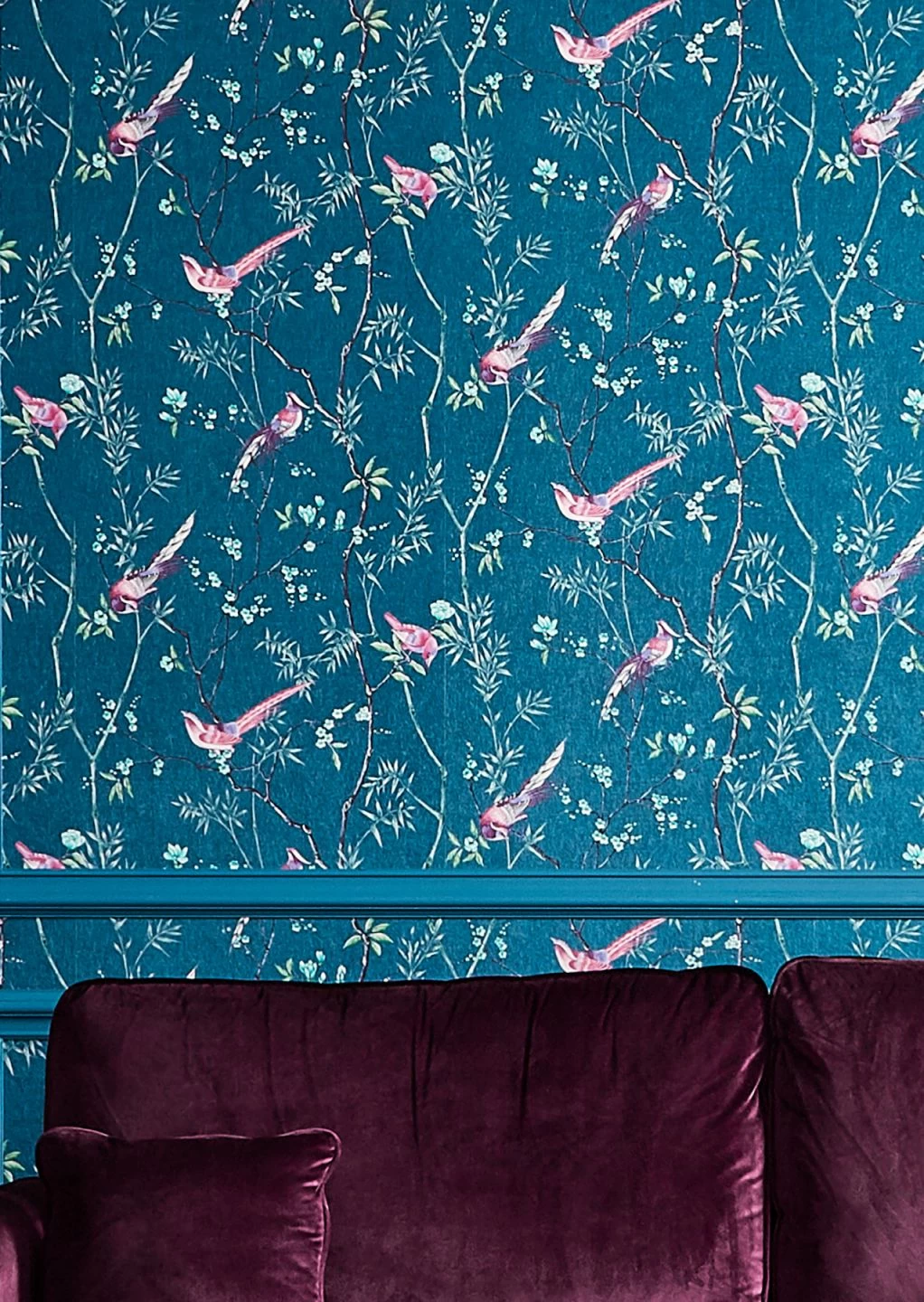 Tapete Comtesse Ozeanblau 3 Tapete Comtesse Ozeanblau – Bild 3