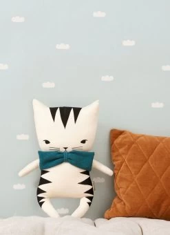 Tapete Dreamy Clouds Blassminttürkis