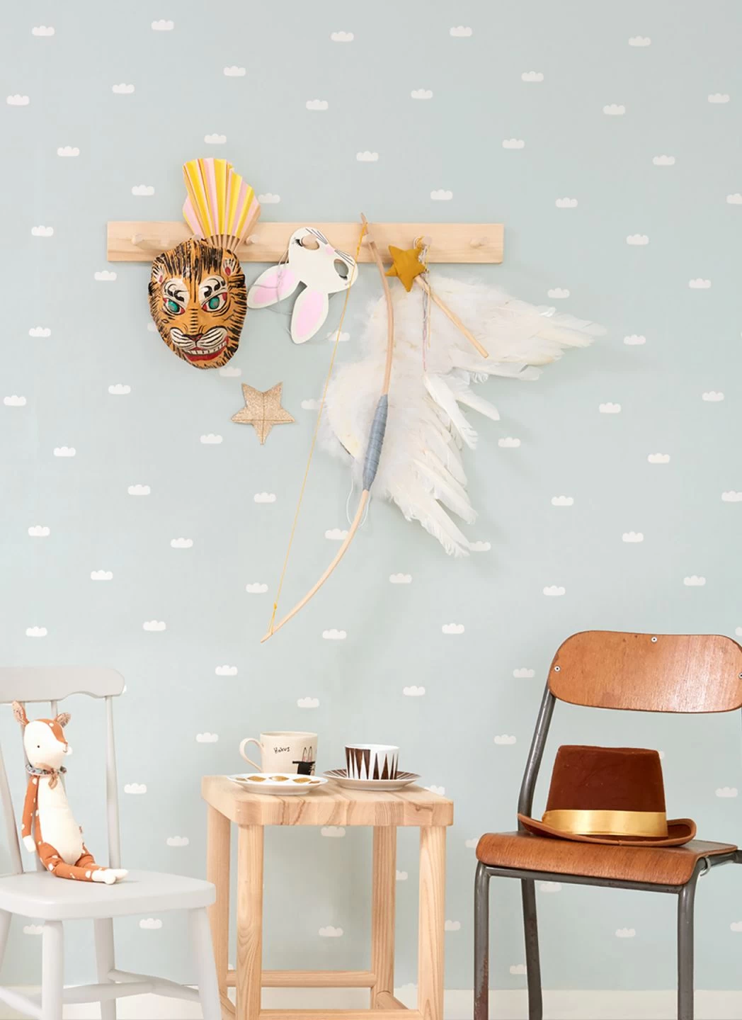 Tapete Dreamy Clouds Blassminttürkis 4 Tapete Dreamy Clouds Blassminttürkis – Bild 4