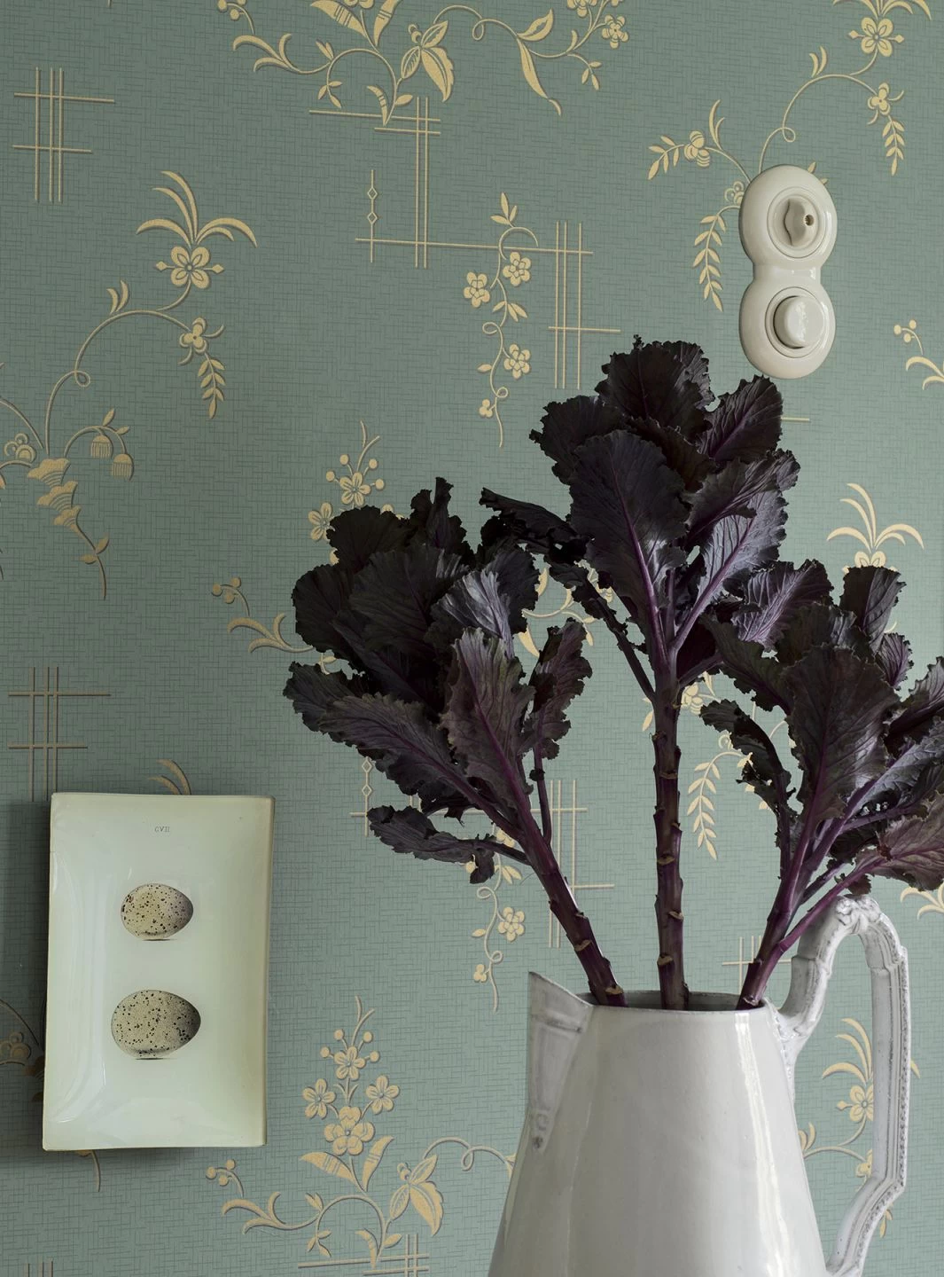 Tapete Fiselto Hellminttürkis 1 Tapete Fiselto Hellminttürkis