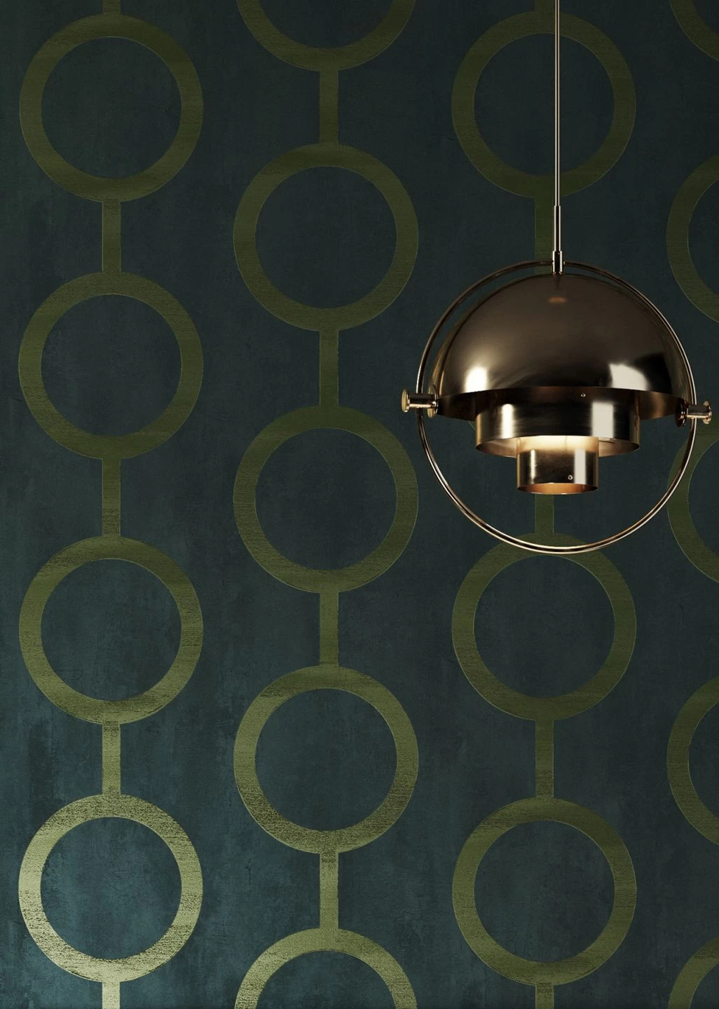 Tapete Florin Schwarzgrün 1 Tapete Florin Schwarzgrün