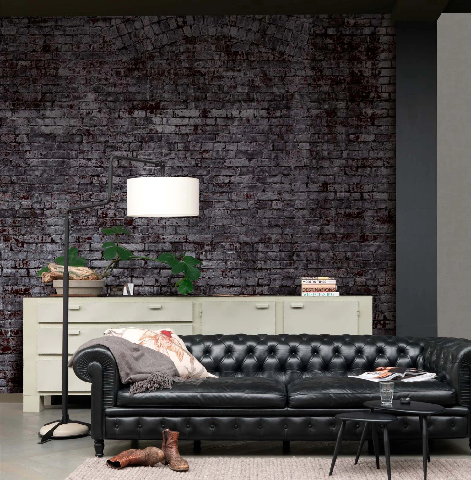 Rasch Fototapete Vlies 940954 Steinoptik Dunkelgrau 3 Rasch Fototapete Vlies 940954 Steinoptik Dunkelgrau – Bild 3