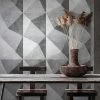 A.S. Creation Fototapeten 3D Dreiecke Grafik Grau Vlies 38281-1