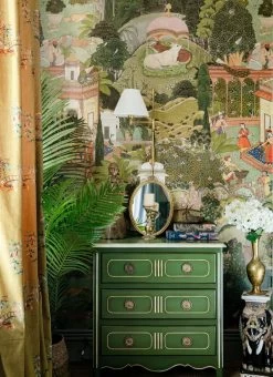 Wandbild Gardens Of Jaipur Grüntöne -Berühmt Tapeten Geschäft Gardens of Jaipur B 725311 2880x1440