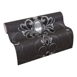 Glööckler Tapete Vlies Ornament Diamant Anthrazit 54853 -Berühmt Tapeten Geschäft Harald Gloeoeckler Tapete Vlies Barock anthrazit 1