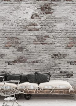 Wandbild Industrial Wall Hellgrau 7 Wandbild Industrial Wall Hellgrau -Berühmt Tapeten Geschäft Industrial Wall B 390741 2880x1440