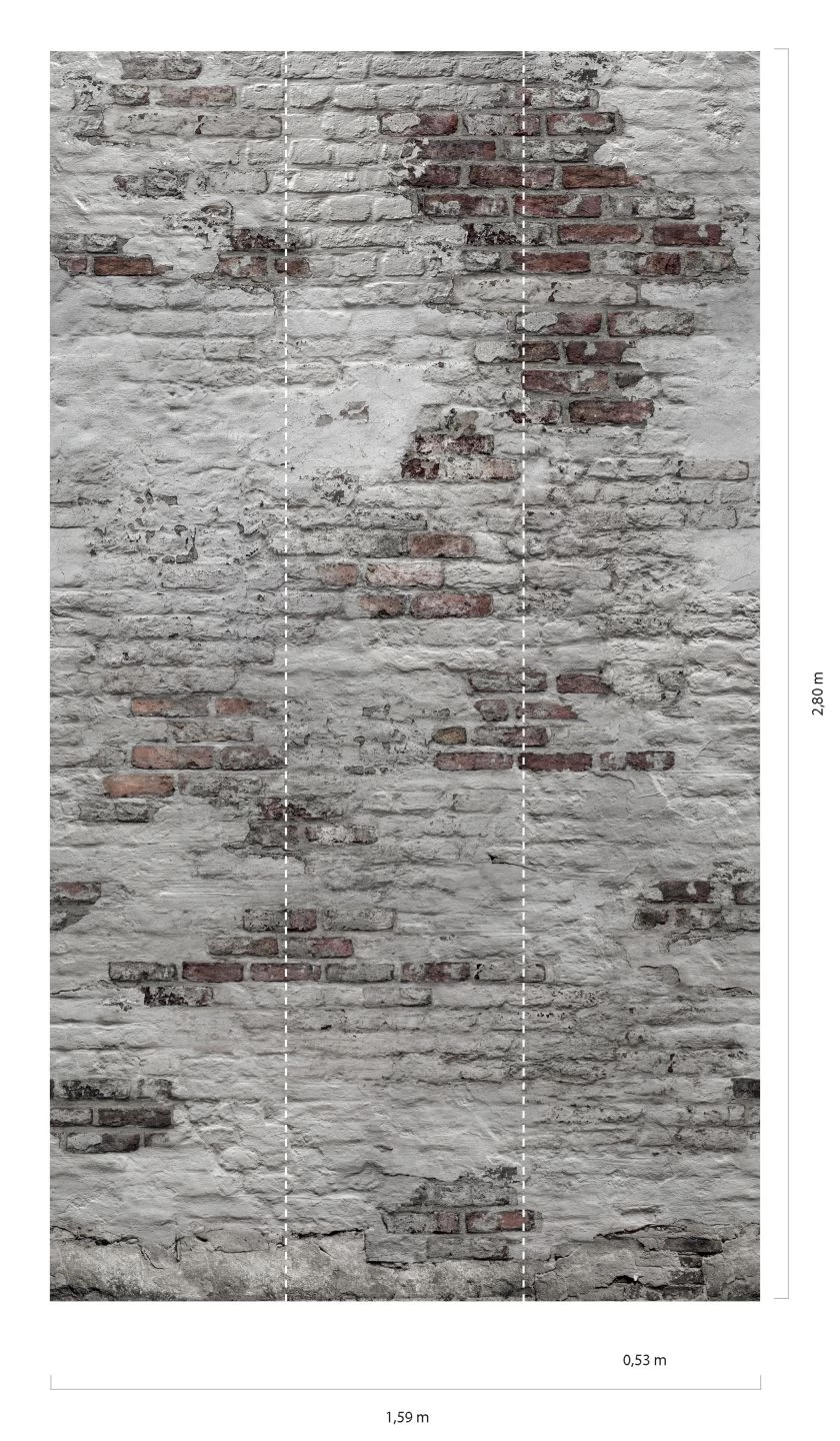 Wandbild Industrial Wall Hellgrau 3 Wandbild Industrial Wall Hellgrau – Bild 3