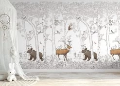 Wandbild Animal Forest Brauntöne -Berühmt Tapeten Geschäft Jungle Kingdom B 390711 2880x1440