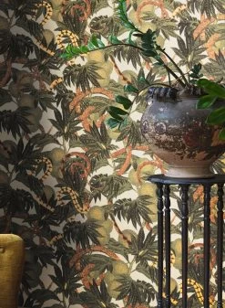 Tapete Jungle Snakes Olivgrün -Berühmt Tapeten Geschäft Jungle Snakes B 625861 2880x1440