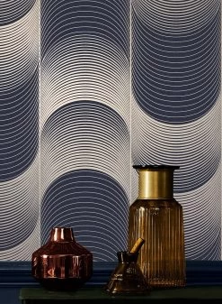 Tapete Katsura Dunkelblau