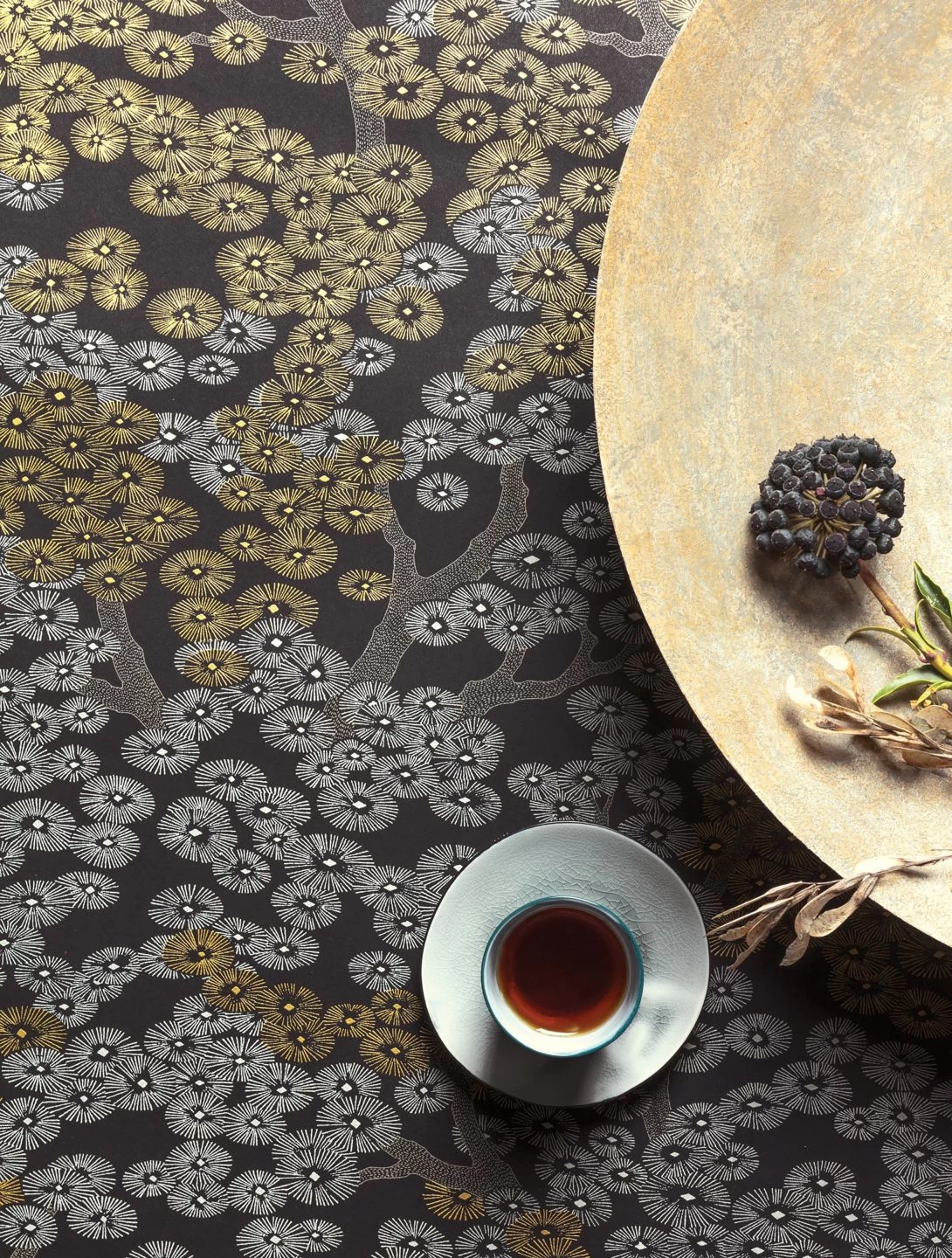 Tapete Kirigami Mattgold 1 Tapete Kirigami Mattgold