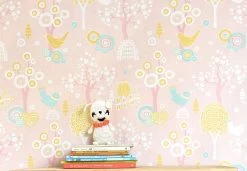 Tapete Körsbärsdalen Pastellrosa