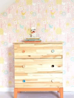 Tapete Körsbärsdalen Pastellrosa -Berühmt Tapeten Geschäft Koersbaersdalen B 389025 2880x1440