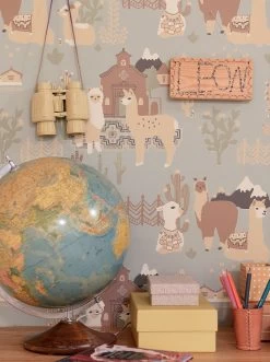 Tapete Lama Village Pastellgraublau -Berühmt Tapeten Geschäft Lama Village A 389363 2880x1440