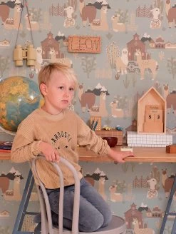 Tapete Lama Village Pastellgraublau -Berühmt Tapeten Geschäft Lama Village C 389363 2880x1440