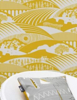 Tapete Ludovic Zitronengelb