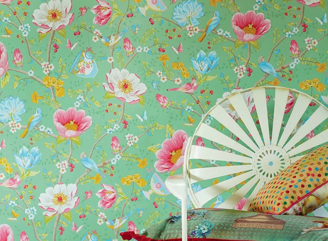 Tapete Luna Pastellgrün 1 Tapete Luna Pastellgrün