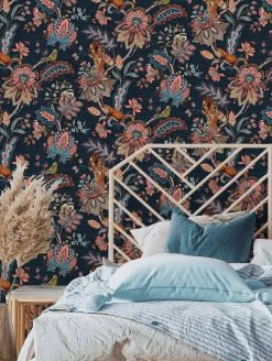 Tapete Manali Graublau -Berühmt Tapeten Geschäft Manali B 104672 2880x1440