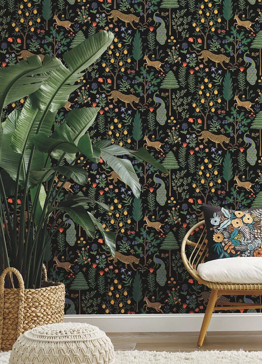 Selbstklebende Tapete Menagerie Schwarz 2 Selbstklebende Tapete Menagerie Schwarz – Bild 2