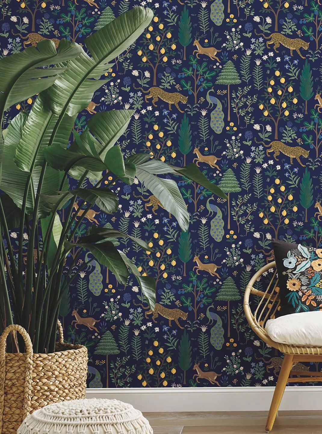 Selbstklebende Tapete Menagerie Stahlblau 2 Selbstklebende Tapete Menagerie Stahlblau – Bild 2