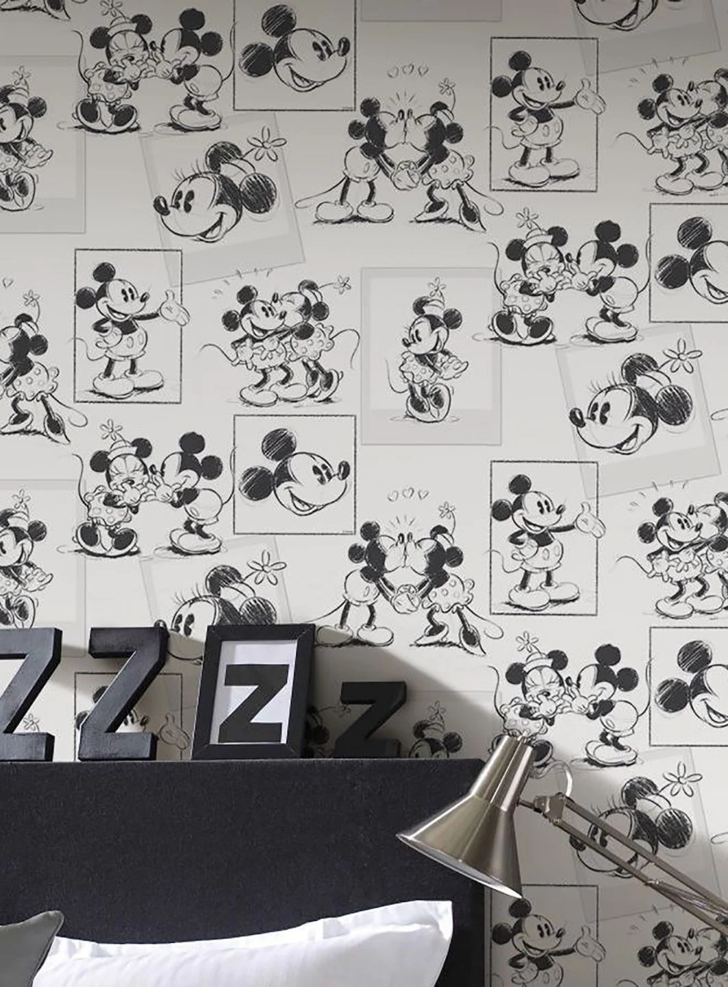 Tapete Mickey Sketches Weiss 1 Tapete Mickey Sketches Weiss