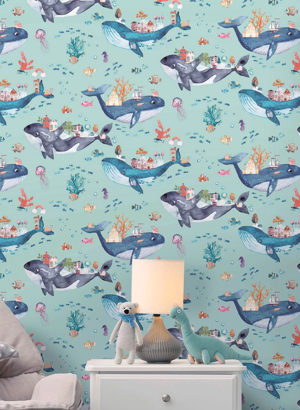 Tapete Nautilus Hellpastelltürkis 4 Tapete Nautilus Hellpastelltürkis – Bild 4