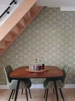 Tapete Nirvanus Hellolivgrün -Berühmt Tapeten Geschäft Nirvanus K 835241 2880x1440