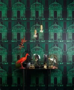 Tapete Ophelia Grün Schimmer -Berühmt Tapeten Geschäft Ophelia B 625491 2880x1440